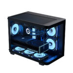 AeroCool кутия Case mATX - P300C-G-BK-v1 - 3 x 120 mm Infinity Mirror A-RGB - Image 2