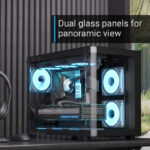 AeroCool кутия Case mATX - P300C-G-BK-v1 - 3 x 120 mm Infinity Mirror A-RGB - Image 6