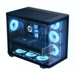 AeroCool кутия Case ATX - P500C-G-BK-v1 - 4 x 120 mm Infinity Mirror A-RGB - Image 2