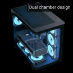 AeroCool кутия Case ATX - P500C-G-BK-v1 - 4 x 120 mm Infinity Mirror A-RGB - Image 5