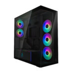 Arctic кутия Case E-ATX - Xtender VG (Mirror Black) - PCIe Gen 4 riser included, 5 A-RGB Fans included