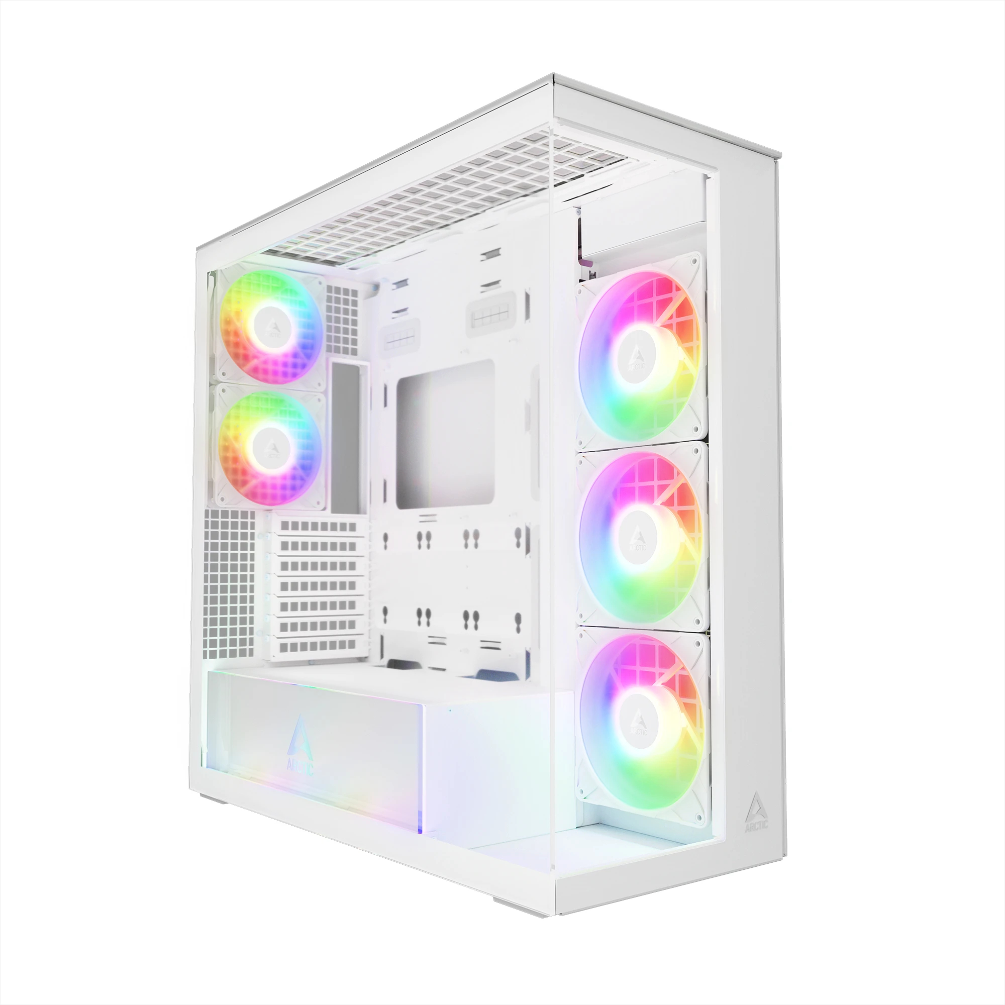 arctic_xtender_white_mirror_01_sxu9zn Arctic кутия Case E-ATX - Xtender (White) - 5 A-RGB Fans included - Image 1