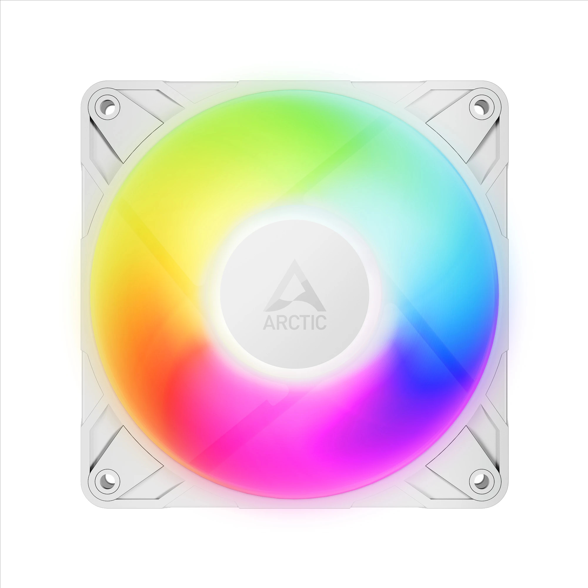 p12_pro_argb_white_rainbow_g01_bbkpo3 Arctic вентилатор Fan 120mm P12 Pro A-RGB (White) - Image 1