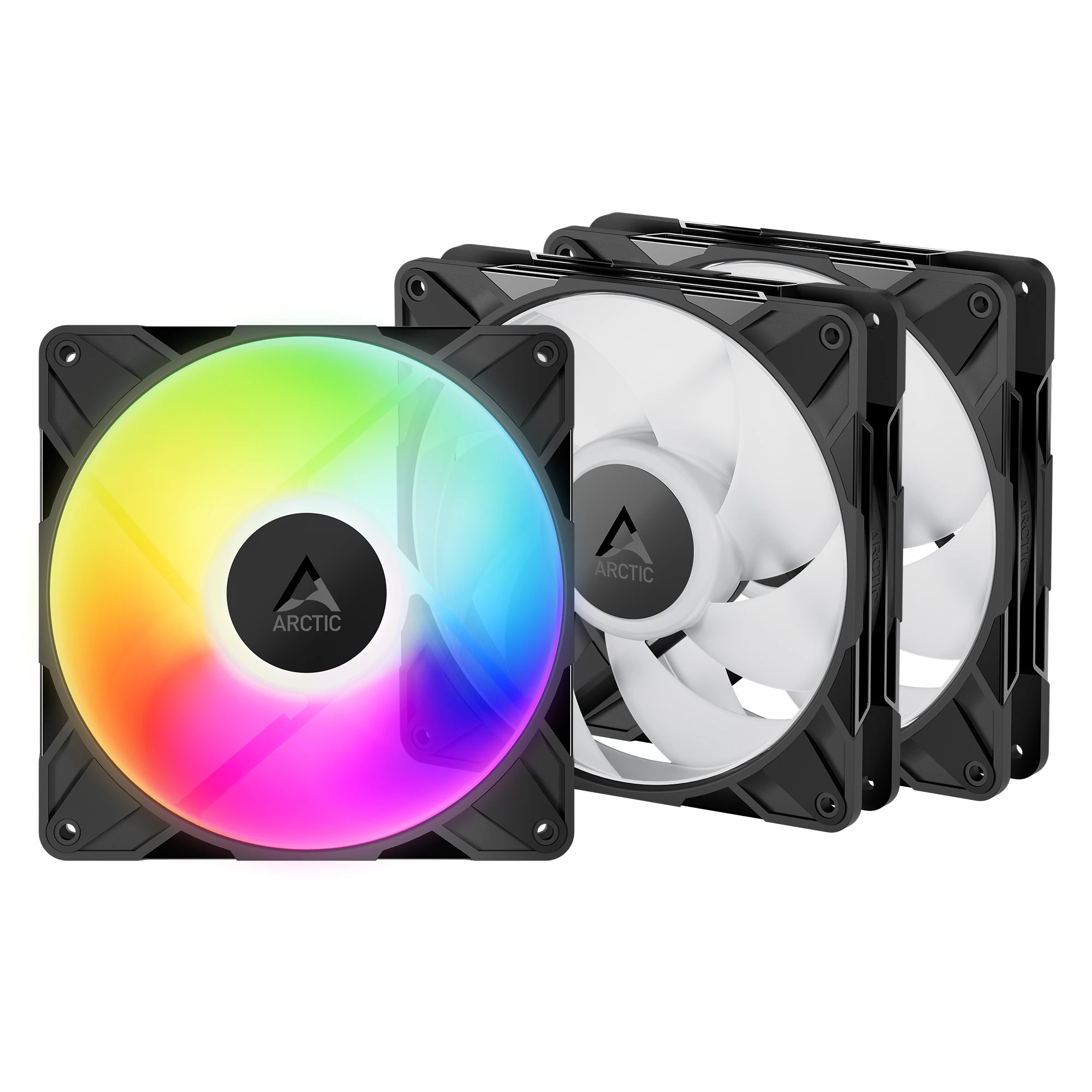 p14_pro_argb_black_rainbow_3pack_g00_ibqtl7 Arctic Комплект вентилатори Fan Pack 3-in-1 - P14 Pro A-RGB - Image 1