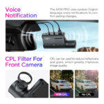 VIOFO Видеорегистратор Dash Cam A139 PRO 3 Channel - 4K UHD, Sony STARVIS 2, GPS - Image 4