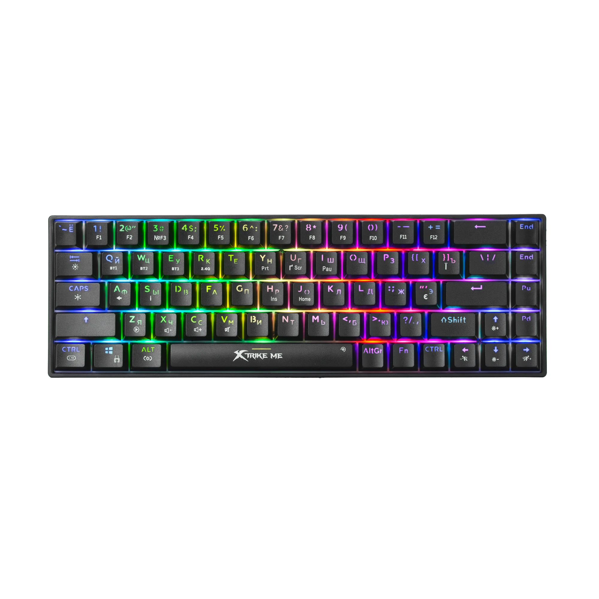 xtrikeme_gk_955w_bk_01_oprzov Xtrike ME безжична механична геймърска клавиатура Wireless Gaming Mechanical keyboard - GK-995W - RED switches, BT5.2, 2.4G - Image 1