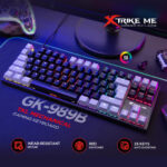 Xtrike ME геймърска механична клавиатура Gaming Mechanical keyboard 87 keys TKL - GK-989B - RED switches - Image 4