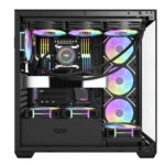 Darkflash кутия Case ATX - DS900 Black - 7 x 120 mm A-RGB fans included, USB-C - Image 4