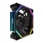 Darkflash Комплект вентилатори Fan Pack 3-in-1 3x120mm - INF34 Black, Daisy-Chain, Addressable RGB - Image 2