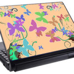 Скин за лаптоп LS3001, екрю пеперуди