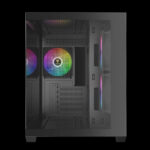 Gamdias кутия Case mATX - AURA GC10M v2 - 3 x 120 mm A-RGB, USB-C, Tempered Glass - Image 4