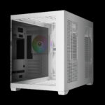 Gamdias кутия Case mATX - AURA GC10M v2 White - 3 x 120 mm A-RGB, USB-C, Tempered Glass - Image 6