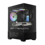 Gamdias кутия Case mATX - AURA GC9M Elite - 3 x 120 mm A-RGB, USB-C, Tempered Glass