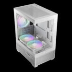 Gamdias кутия Case mATX - AURA GC9M Elite White - 3 x 120 mm A-RGB, USB-C, Tempered Glass - Image 3