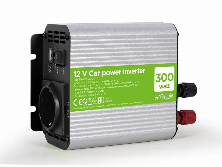 gembird_eg_pwc300_01_01_vqkzon Gembird инвертор за автомобил Car power inverter - EG-PWC300-01 - 300W, USB-A - Image 1