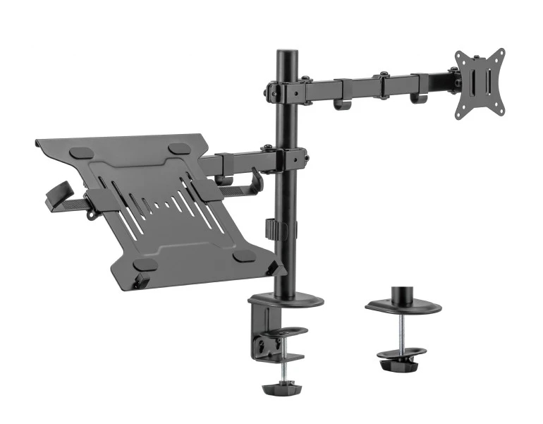 gembird_ma_da_03_01_togtxb Gembird Стойка за монитор с лаптоп стойка Monitor Mount with Laptop holder - MA-DA-03 - Image 1