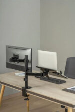 Gembird Стойка за монитор с лаптоп стойка Monitor Mount with Laptop holder - MA-DA-03 - Image 4