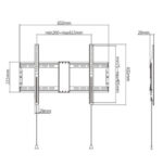 Gembird стенна стойка за телевизор TV Mount - WM-80F-01 - 37"-80", 70 kg - Image 2