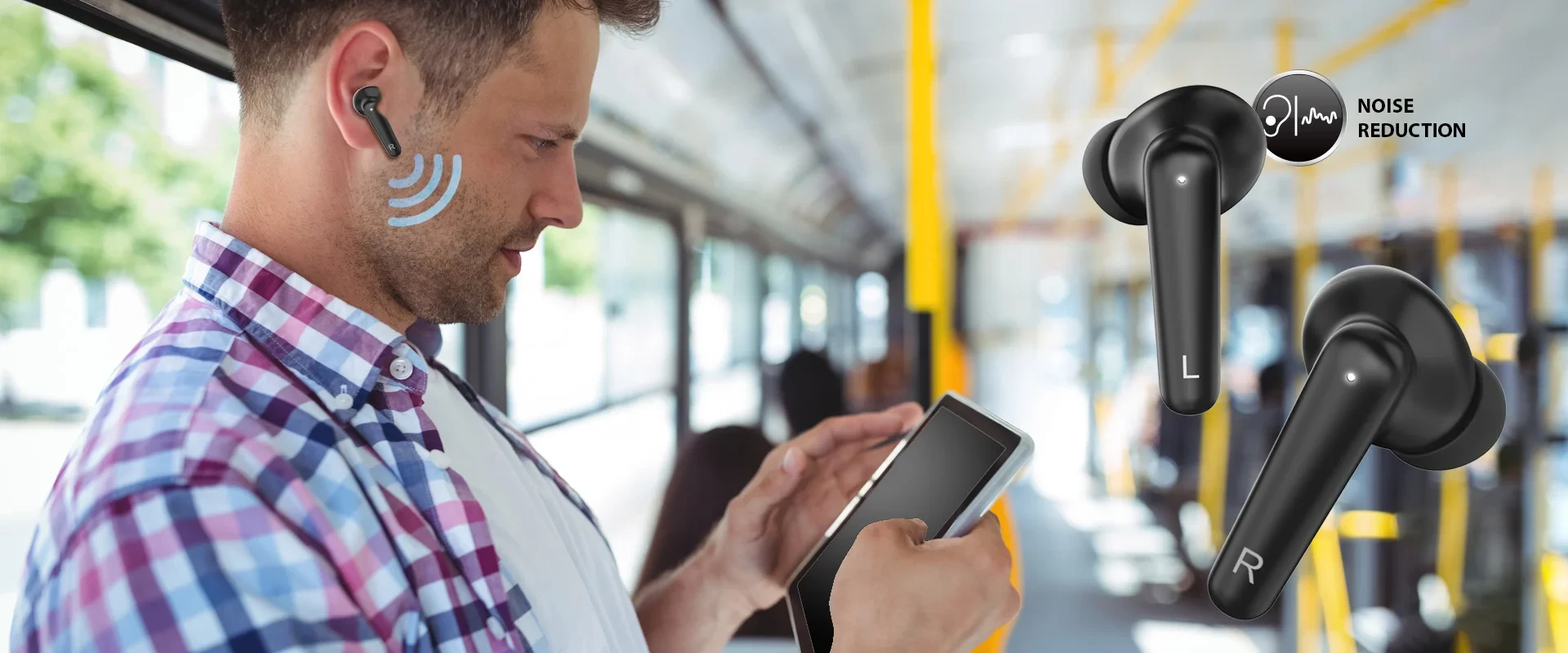 genius_hs_m910bt_06_l35wdh Genius безжични слушалки TWS Bluetooth 5.3 Earphones HS-M910BT Black - Image 6