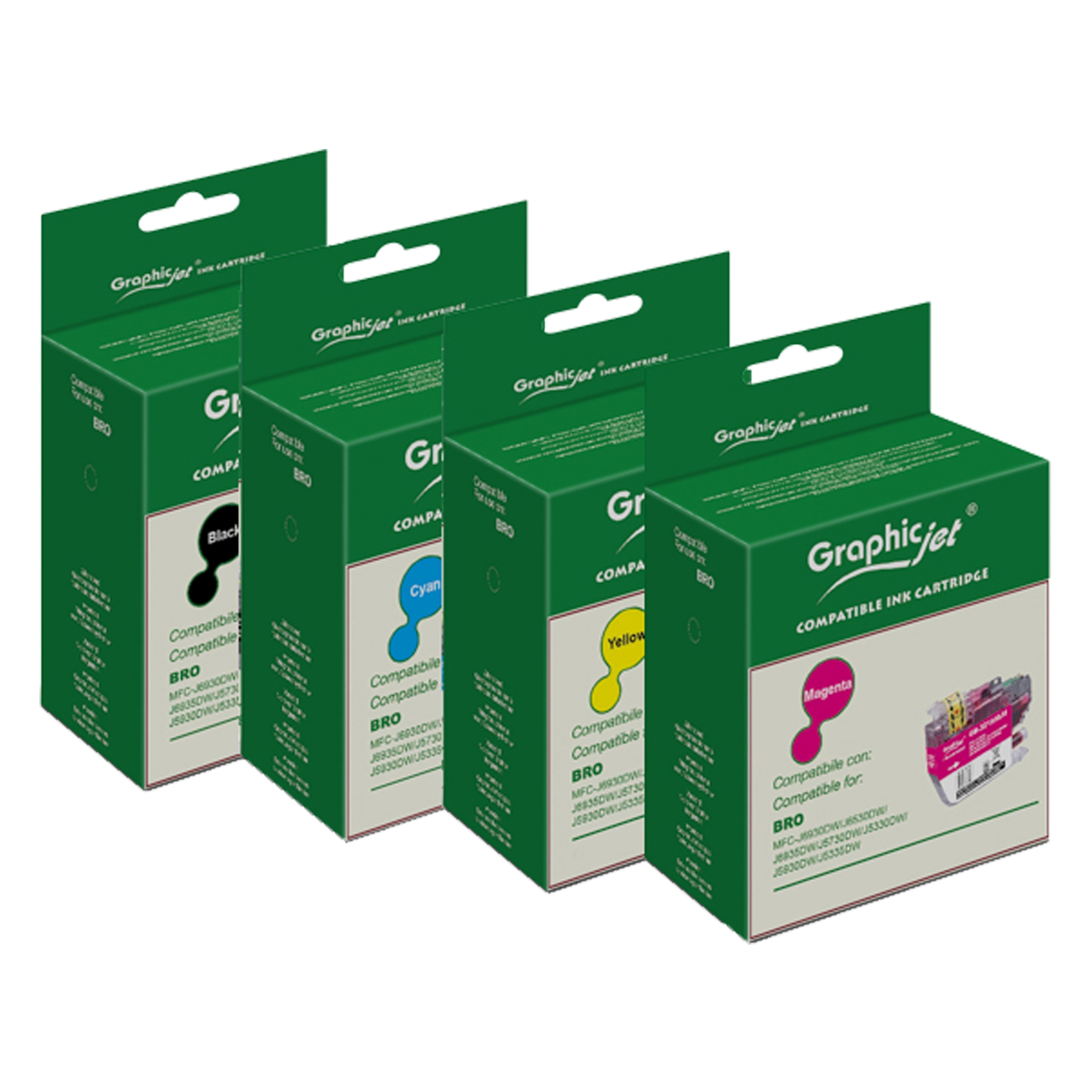 ir_lc985y_3546 LC985Y Съвместима мастилена касета (жълта) - Image 1