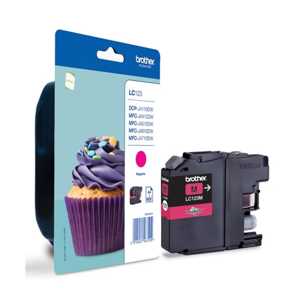 obi_lc123ma_8480 Brother LC123 Оригинална мастилена касета (магента) - Image 1