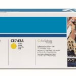 HP CE742A оригинална тонер касета (жълт)
