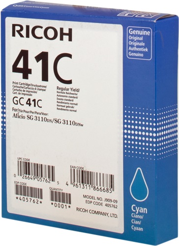 ori_gc41c_15805 Ricoh GC41C оригинална мастилена гел касета (циан) - Image 1