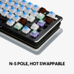 Pulsar професионална геймърска механична клавиатура Professional Gaming Mechanical Keyboard PCMK 3 HE 60 ANSI Black - 8K, Gateron Magnetic Switches [Linear] - Image 6