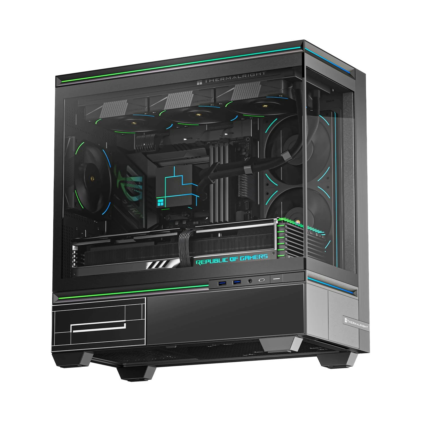 thermalright_tl_m10_bk_01_gxlc85 Thermalright кутия Case mATX - TL-M10 Black - USB-C - Image 1