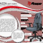 Геймърски стол Arozzi Vernazza Soft Fabric, цвят пепел