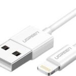 Кабел Ugreen - 403020, USB-А/Lightining, 1 m, бял