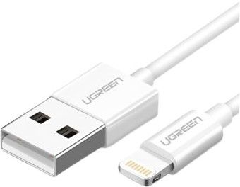 kabel-ugreen-403020-usb-a-lightining-1-m Кабел Ugreen - 403020, USB-А/Lightining, 1 m, бял - Image 1