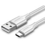 Кабел Ugreen - US287, USB-А/USB-C, 1 m, бял