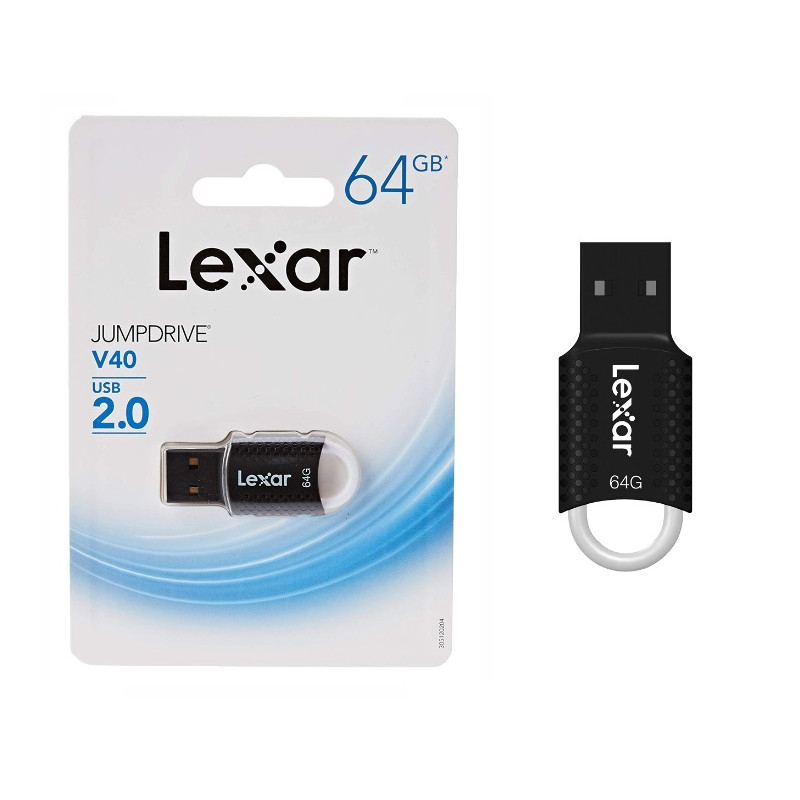 lexar-usb-20-64gb-jumpdrive-v40 USB 2.0 64GB Jump Drive V40 LEXAR - Image 1