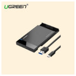 Ugreen кутия за външен твърд диск SATA 2.5" USB 3.2 USB-C с кабел, черен