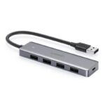 USB хъб Ugreen - CМ219, 4 x USB3.0/USB-A, сив
