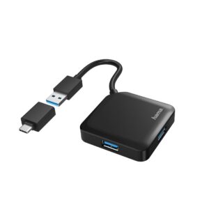 USB хъб Hama 200116 4 порта USB 3.2 Gen 1 с USB-C адаптер